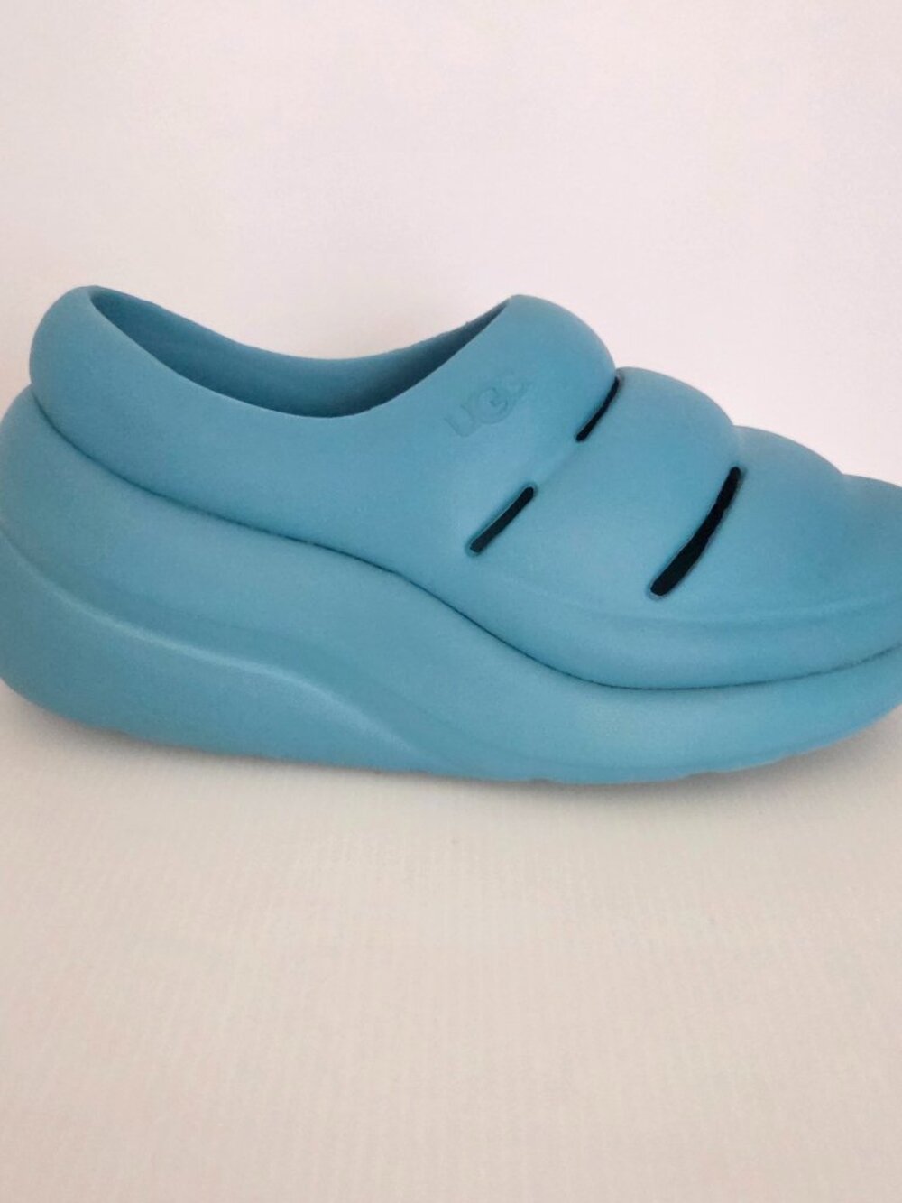 UGG Women's Size 6 Sport Yeah Blue Clog Tidal Wave Shoes Slides Foam